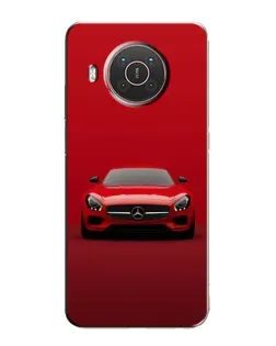 Чехол для Nokia X20 с картинкой «Красный Mercedes AMG»