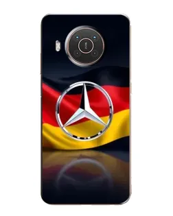 Чехол для Nokia X20 с картинкой «Mercedes — флаг Германии»
