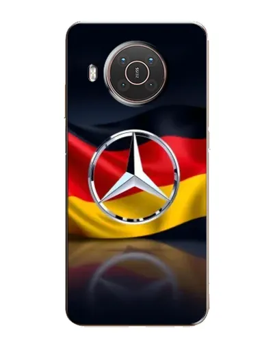 Чехол для Nokia X20 с картинкой «Mercedes — флаг Германии»