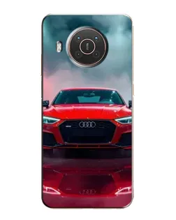 Чехол для Nokia X20 с картинкой «Audi RS — красный стиль»