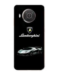 Чехол для Nokia X20 с картинкой «Логотип Lamborghini классика»