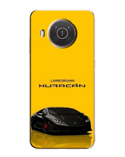 Чехол для Nokia X20 с картинкой «Lamborghini Huracan черный»