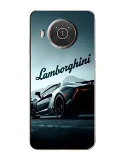 Чехол для Nokia X20 с картинкой «Классическая надпись Lamborghini»
