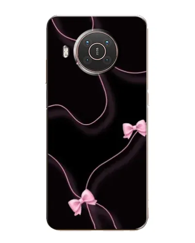 Чехол для Nokia X20 с картинкой «Розовые ленты»