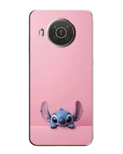 Чехол для Nokia X20 с картинкой «Stitch выглядывает»