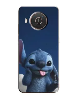 Чехол для Nokia X20 с картинкой «Стич в облаках»