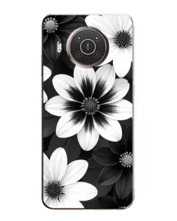 Чехол для Nokia X20 с картинкой «Монохромные астры» Чехол для Nokia X20 с картинкой «Монохромные астры»