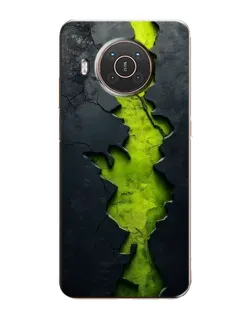 Чехол для Nokia X20 с картинкой «Салатовый разлом скалы» Чехол для Nokia X20 с картинкой «Салатовый разлом скалы»