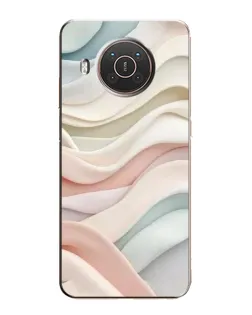 Чехол для Nokia X20 с картинкой «Пастельные нежные волны»