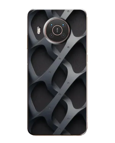 Чехол для Nokia X20 с картинкой «Объемное серое плетение»