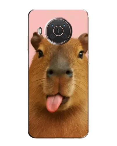 Чехол для Nokia X20 с картинкой «Капибара с языком» Чехол для Nokia X20 с картинкой «Капибара с языком»