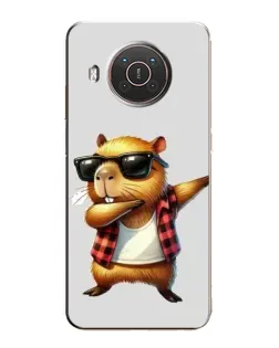 Чехол для Nokia X20 с картинкой «Капибара рэпер даб»