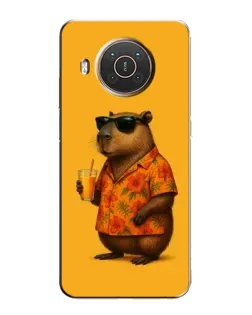 Чехол для Nokia X20 с картинкой «Капибара на отдыхе»