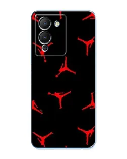 Чехол для Infinix Note 12 (G96) с картинкой «Jordan Red Pattern»