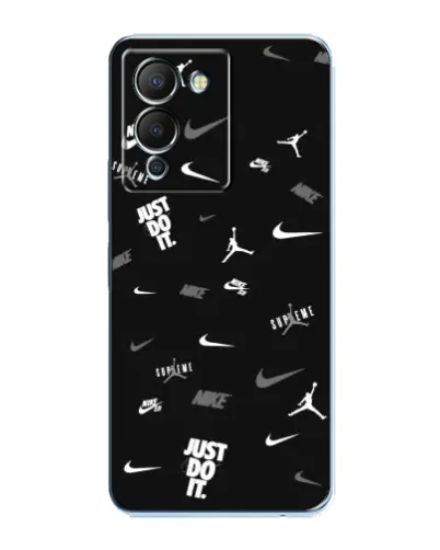 Чехол для Infinix Note 12 (G96) с картинкой «Nike Black Pattern»