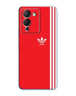 Чехол для Infinix Note 12 (G96) с картинкой «Красный минимализм Adidas»