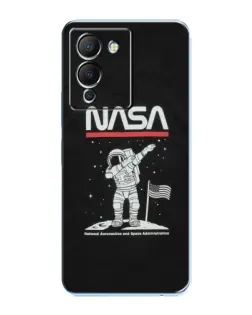 Чехол для Infinix Note 12 (G96) с картинкой «NASA — шагаем по Луне»