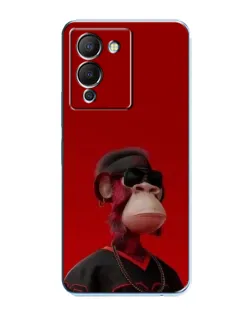Чехол для Infinix Note 12 (G96) с картинкой «Bored Ape в красном»