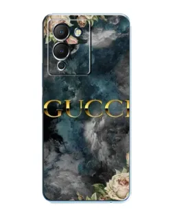 Чехол для Infinix Note 12 (G96) с картинкой «Абстрактные цветы Gucci»