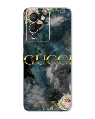 Чехол для Infinix Note 12 (G96) с картинкой «Абстрактные цветы Gucci»