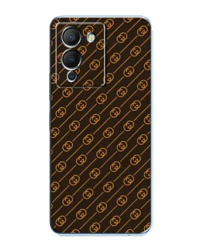 Чехол для Infinix Note 12 (G96) с картинкой «Gucci — золотые диагонали»