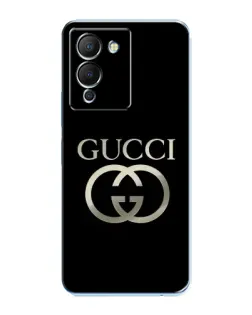 Чохол для Infinix Note 12 (G96) з картинкою «Gucci — золото на чорному»
