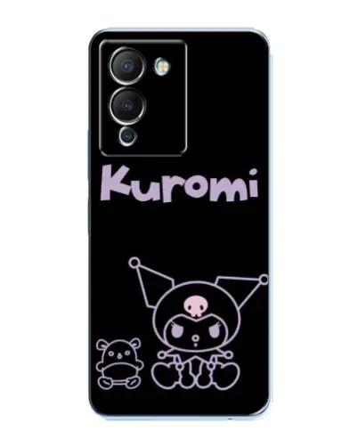 Чехол для Infinix Note 12 (G96) с картинкой «Kuromi — черный минимализм»
