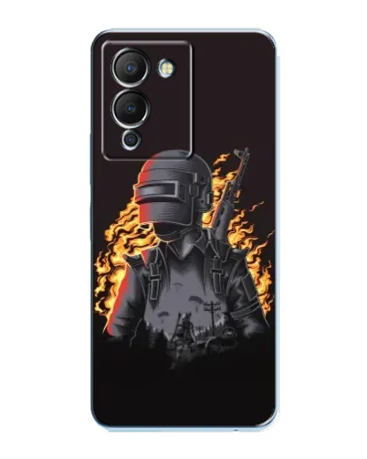 Чохол для Infinix Note 12 (G96) з картинкою «PUBG — вогняний силует»