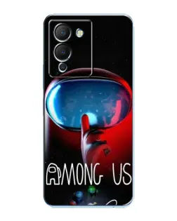 Чохол для Infinix Note 12 (G96) з картинкою «Червоний імпостер — макро»