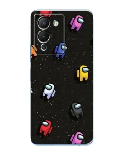 Чохол для Infinix Note 12 (G96) з картинкою «Космічний патерн Among Us»