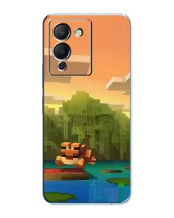 Чохол для Infinix Note 12 (G96) з картинкою «Майнкрафт захід сонця»