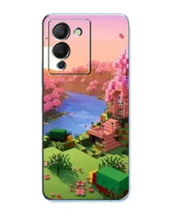 Чохол для Infinix Note 12 (G96) з картинкою «Рожеве дерево Minecraft»