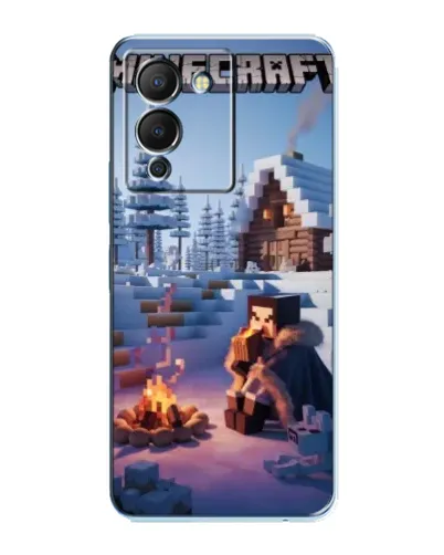Чохол для Infinix Note 12 (G96) з картинкою «Зимовий Minecraft»