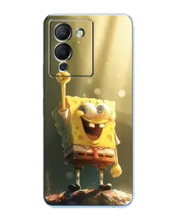 Чехол для Infinix Note 12 (G96) с картинкой «Сияющий Спанч Боб»