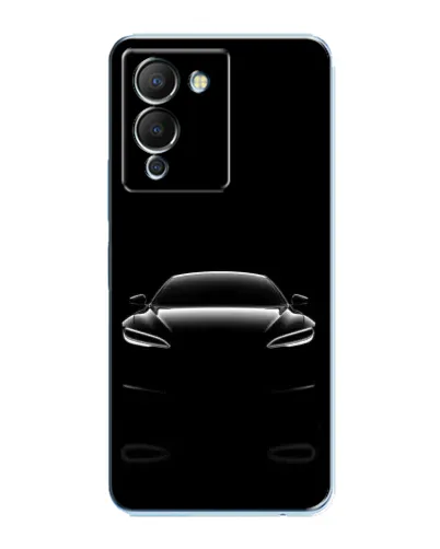 Чехол для Infinix Note 12 (G96) с картинкой «Силуэт Tesla Night»