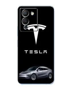Чехол для Infinix Note 12 (G96) с картинкой «Tesla Model Y»