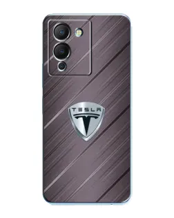 Чехол для Infinix Note 12 (G96) с картинкой «Металлическая текстура Tesla»