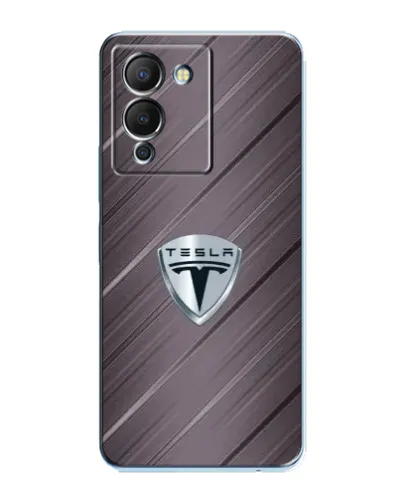 Чехол для Infinix Note 12 (G96) с картинкой «Металлическая текстура Tesla»