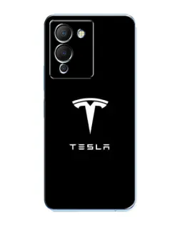 Чехол для Infinix Note 12 (G96) с картинкой «Tesla White Logo»