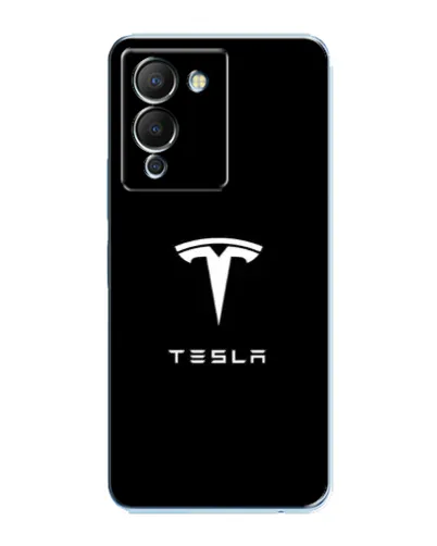 Чехол для Infinix Note 12 (G96) с картинкой «Tesla White Logo»