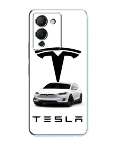 Чехол для Infinix Note 12 (G96) с картинкой «Tesla White Style»