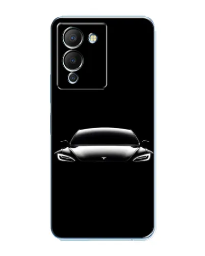 Чехол для Infinix Note 12 (G96) с картинкой «Фары Tesla Night»