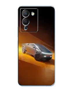 Чехол для Infinix Note 12 (G96) с картинкой «Cybertruck в пустыне»