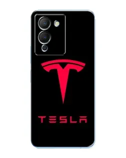 Чехол для Infinix Note 12 (G96) с картинкой «Tesla Red Logo»