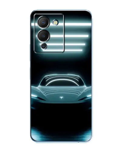 Чехол для Infinix Note 12 (G96) с картинкой «Tesla в неоне»