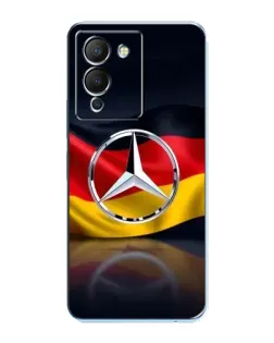 Чехол для Infinix Note 12 (G96) с картинкой «Mercedes — флаг Германии»