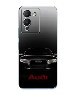 Чехол для Infinix Note 12 (G96) с картинкой «Audi — градиентный контур»