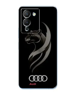 Чехол для Infinix Note 12 (G96) с картинкой «Графика — пантера и Audi»
