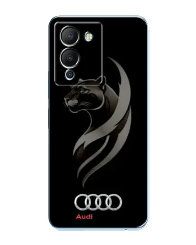 Чехол для Infinix Note 12 (G96) с картинкой «Графика — пантера и Audi»