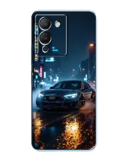 Чехол для Infinix Note 12 (G96) с картинкой «Ночной город и Audi»
